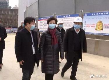 谌贻琴省长在轨道3号线北京路站工地检查疫情防控与复工复产工作