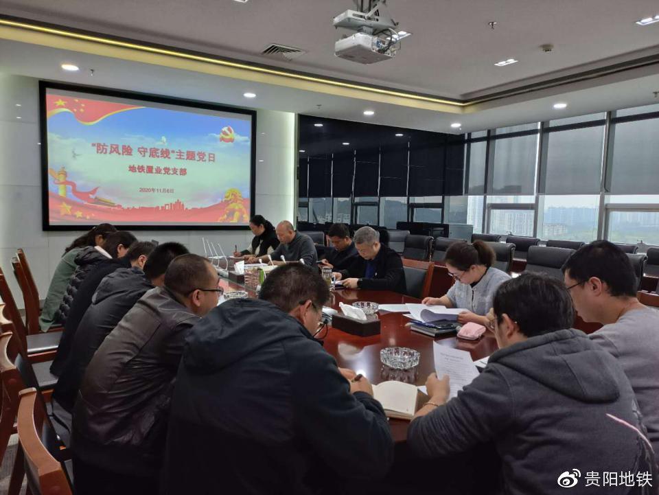 地铁置业党支部“防风险、守底线”主题党日活动
