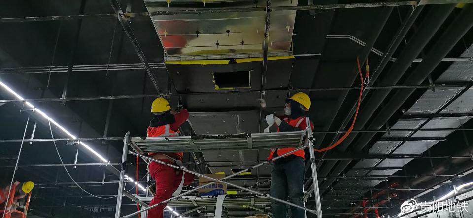 金岭路站通风风管安装